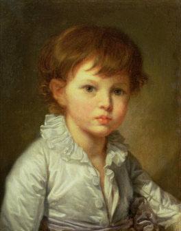 Jean-Baptiste Greuze ''Portrait of Count Stroganov as a Child Norge oil painting art